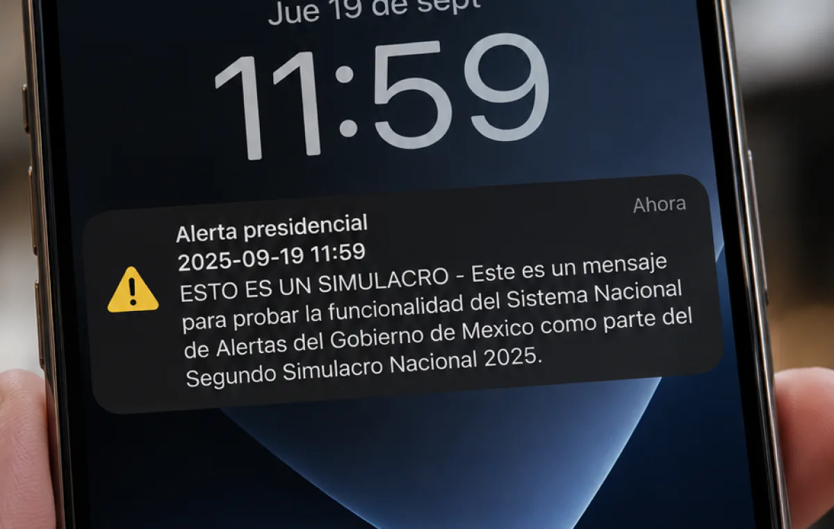 Alertas de cuenta con Flash: ejemplo en pantalla